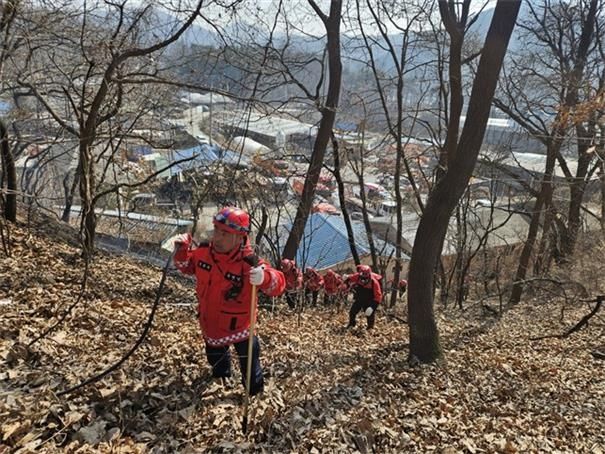 산불 진화 출동 현장