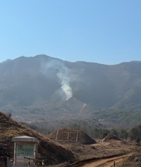 양구 군 사격장 화재 현장