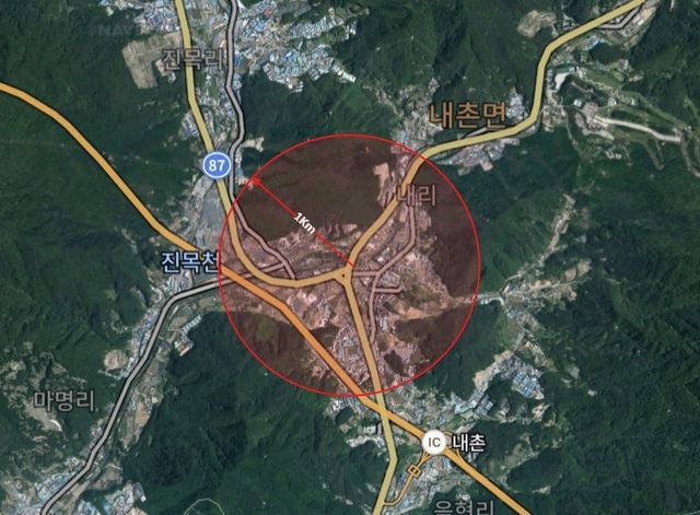 내촌취수장 규제 지역