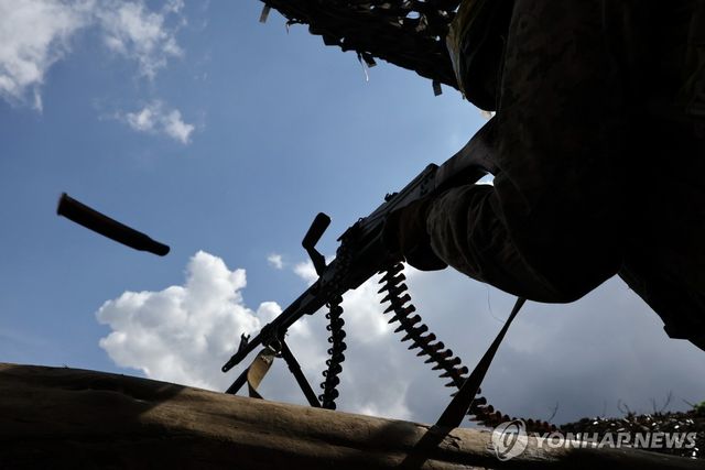 자포리자 지역에서 훈련 중인 우크라이나 군