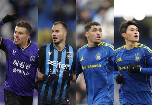 마테우스(왼쪽부터), 무고사, 야고, 이동경