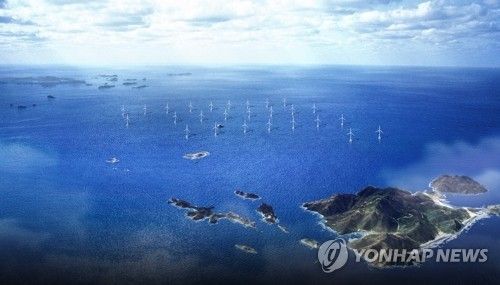 '신안우이 해상풍력' 조감도