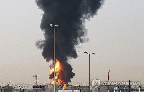 지난 3월 16일 아랍에미리트 두바이 국제공항 인근