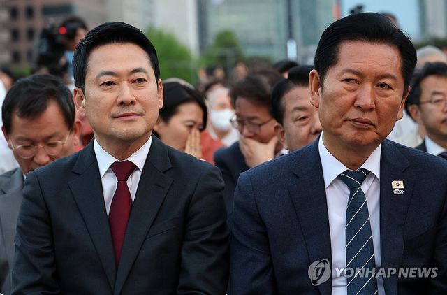 불기2570년 국회정각회 참석한 여야 대표