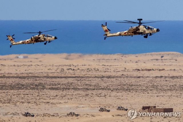 아프리카 모로코 남서부 탄탄지역에서 진행된 '아프리카 사자' 연합 훈련[AFP=연합뉴스. 재판매 및 DB 금지]