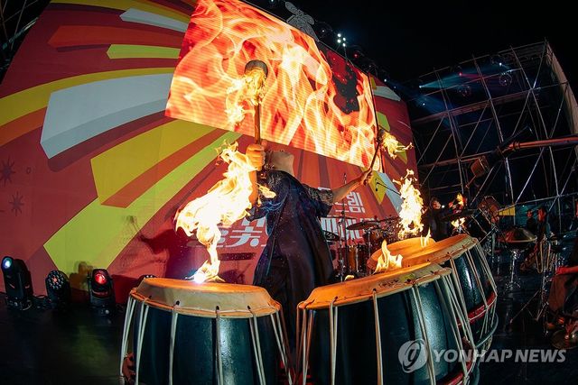 쇠부리축제서 열린 타악 경연