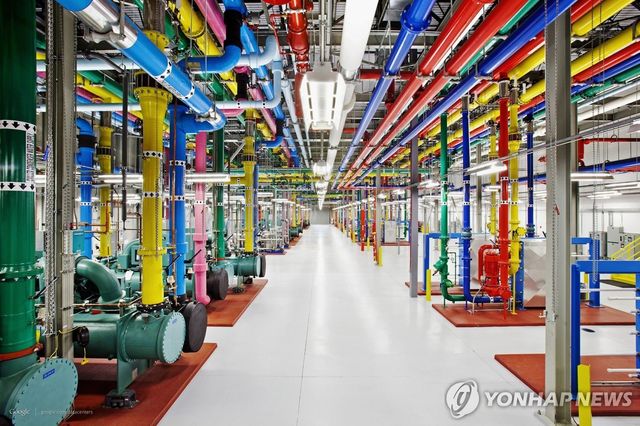 구글의 데이터 센터 내부.