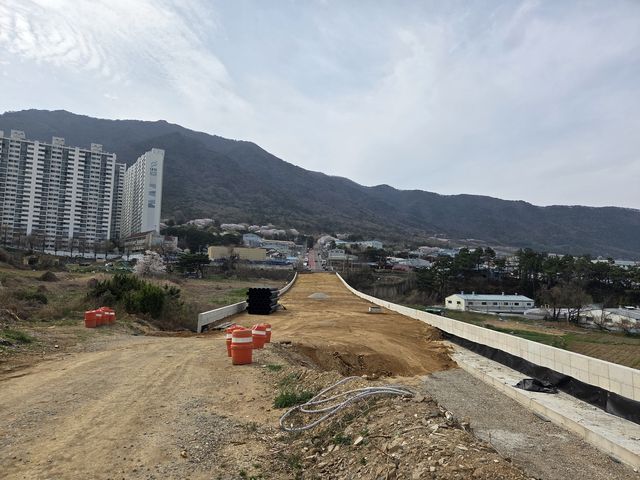 소주동·명동 도시계획도로 개설 공사 현장