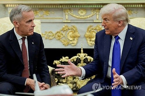 트럼프 미국 대통령과 카니 캐나다 총리 