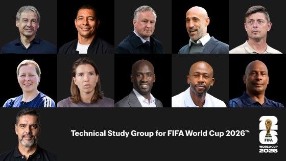 클린스만(맨 위 왼쪽) 등 2016 북중미 월드컵에서 활동할 FIFA TSG 멤버들.