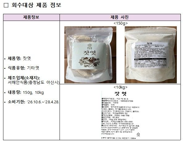 회수 대상