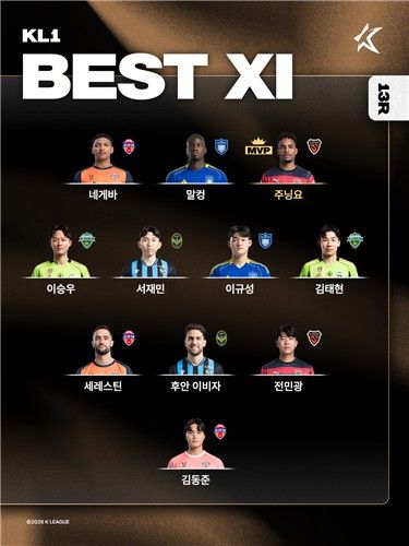 K리그1 2026 13라운드 베스트11.