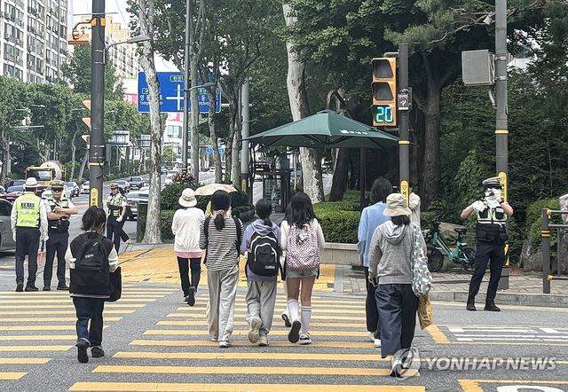 하굣길 스쿨존 교통법규 위반 단속