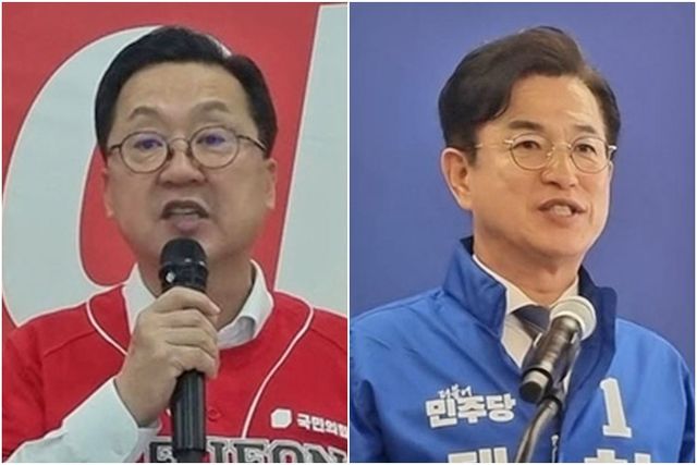 대전시장 출마하는 이장우(왼쪽)·허태정