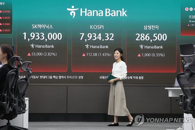 '8천 육박' 코스피, 오늘도 장중 최고치