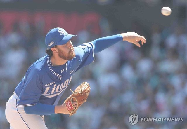 10일 삼성 선발 오러클린 역투