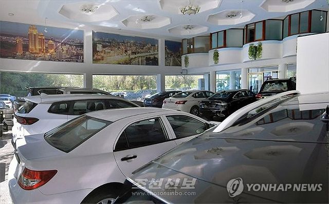 북한 천리마자동차무역총회사 전시장