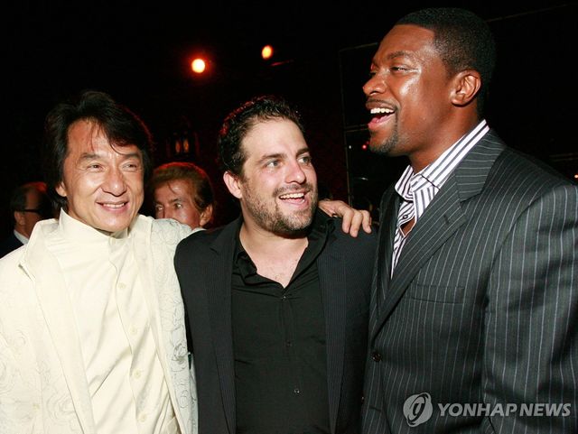 성룡, 브렛 래트너 감독, 크리스 터커(왼쪽부터) 