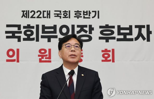 발언하는 송언석 원내대표