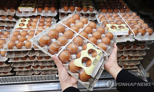 마트에서 판매되는 '태국산 신선란'