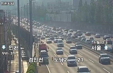 경인고속도로 정체 상황