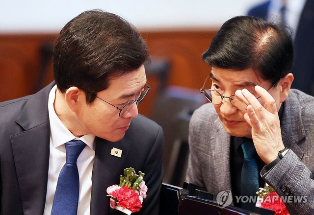 대화하는 정원오-이해식