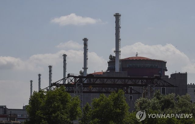 러시아가 점령한 우크라이나의 자포리자 원자력발전소