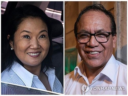 페루결선에 진출한 후지모리와 산체스 후보