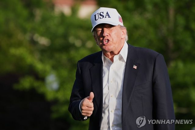 미중정상회담 후 백악관으로 돌아온 트럼프 