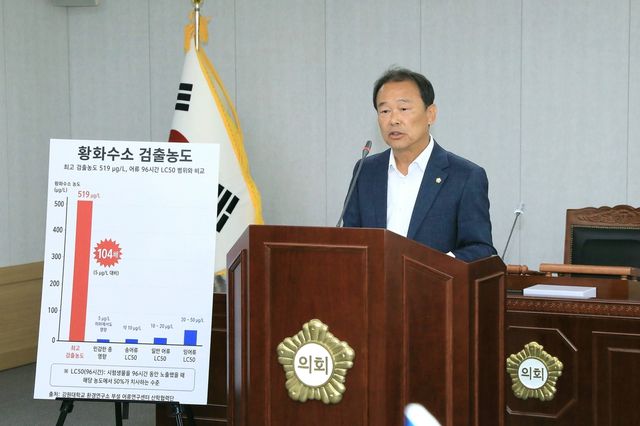 소양호 붕어 집단 폐사 대책 촉구 기자회견
