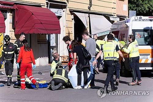이탈리아 북부 모데나의 차량 돌진 현장 [AFP 연합뉴스 자료사진. 재판매 및 DB 금지] 
