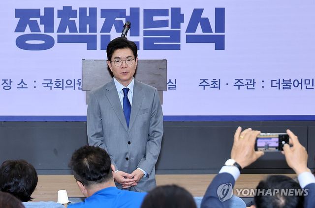 소상공인 정책전달식, 발언하는 정원오 후보