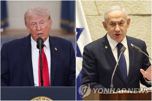 트럼프 미국 대통령(왼쪽)과 네타냐후 이스라엘 총리