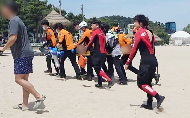 양양 죽도해변 응급환자 이송