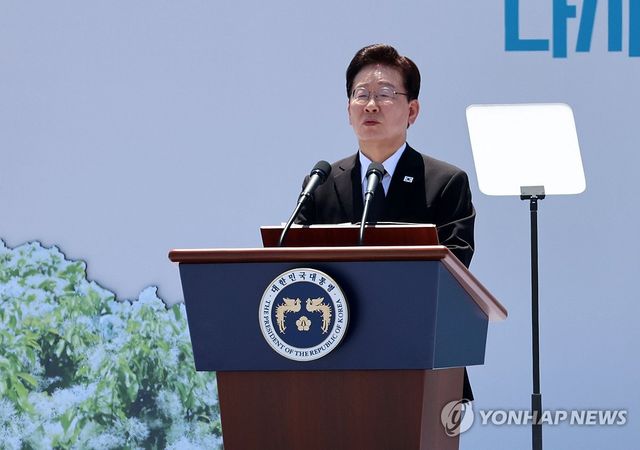 기념사 하는 이재명 대통령