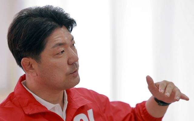 연합뉴스와 인터뷰하는 국민의힘 이용 하남갑 후보