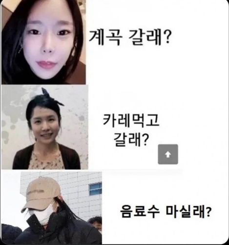 신상공개된 여성 흉악 범죄자들을 이용해 만든 '밈'의 예시