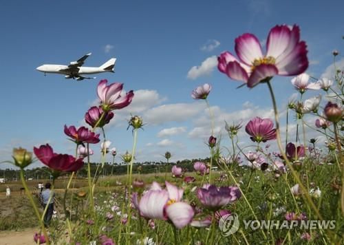인천국제공항 하늘정원에서 본 하늘