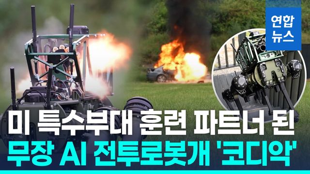 [영상] 유탄발사기·산탄총 무장 로봇개…美 특수부대와 훈련한다 - 2