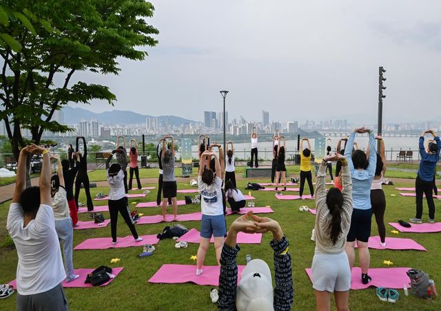 삼성해맞이공원에서 진행된 별빛요가