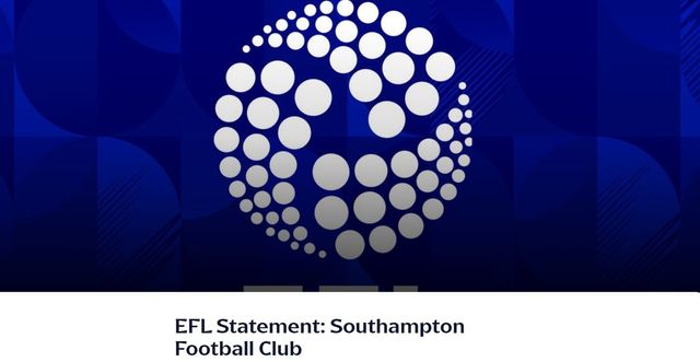 사우샘프턴의 징계를 발표한 EFL 홈페이지