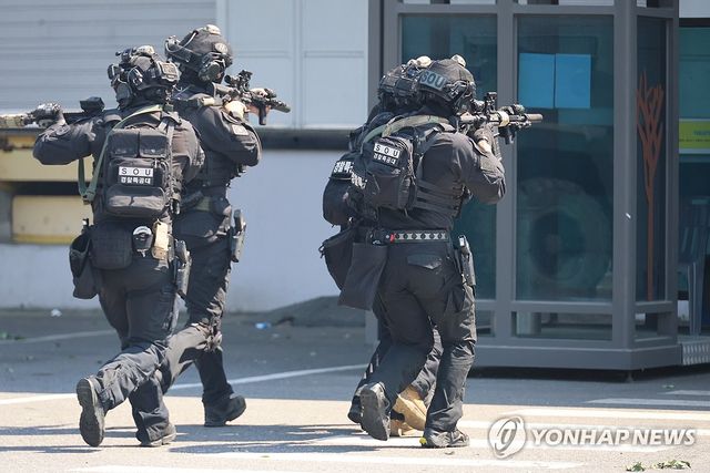 안전한 선거를 위해 대테러 합동훈련