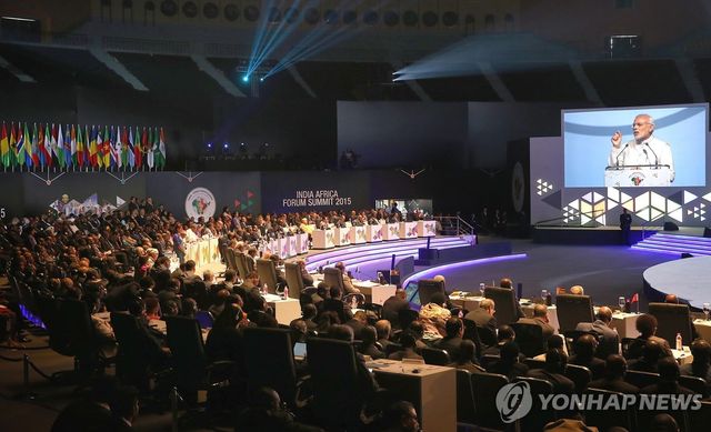 2015년 10월 열린 제3차 인도-아프리카 정상회의 [EPA=연합뉴스 자료사진. 재판매 및 DB 금지]