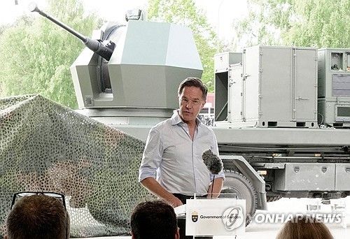 21일 스웨덴에서 기자회견하는 뤼터 나토 사무총장 [로이터=연합뉴스. 재판매 및 DB 금지] 