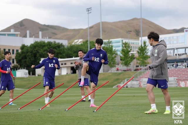 고지대 적응 훈련을 펼치는 축구 대표팀 선수들