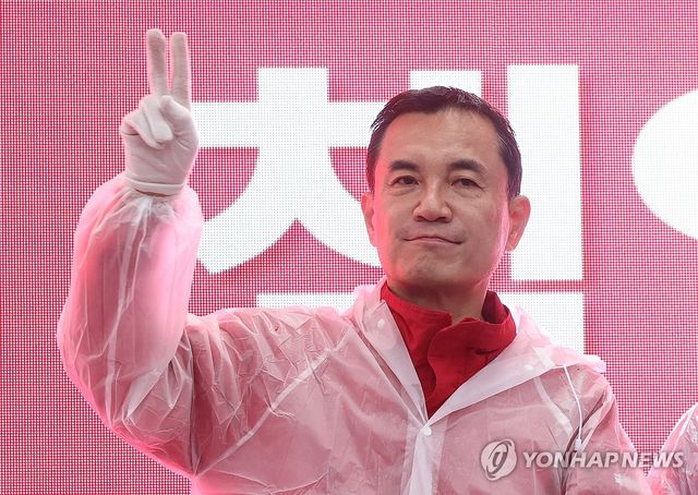 공식 선거운동 나선 김진태 강원도지사 후보