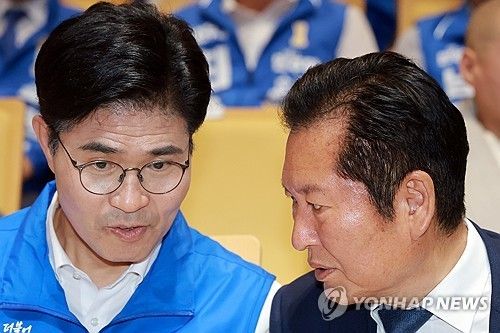 민주당 이원택 전북지사 후보와 정청래 당 대표