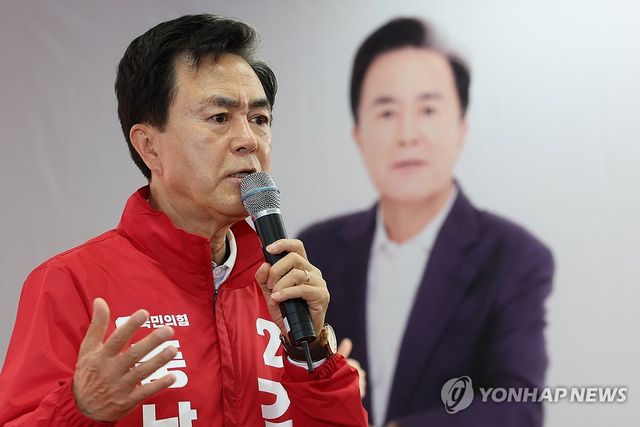 발언하는 김태흠 충남도지사 후보