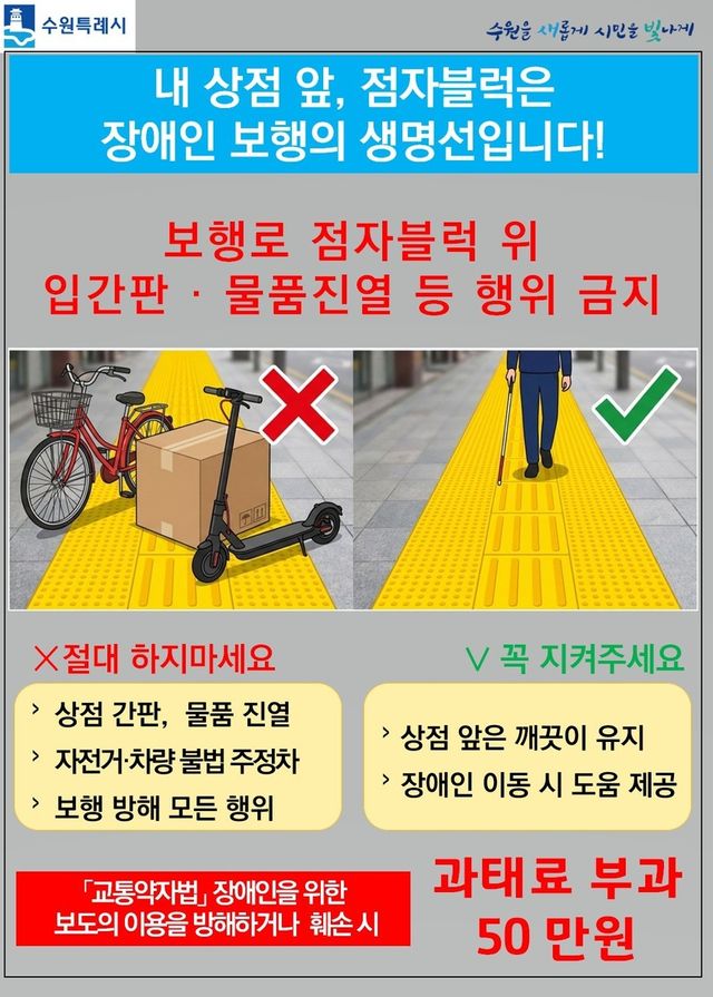 장애인 보도 이용 방해 가이드라인 홍보물