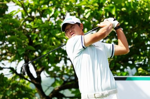 양지호의 한국오픈 2라운드 경기 모습
